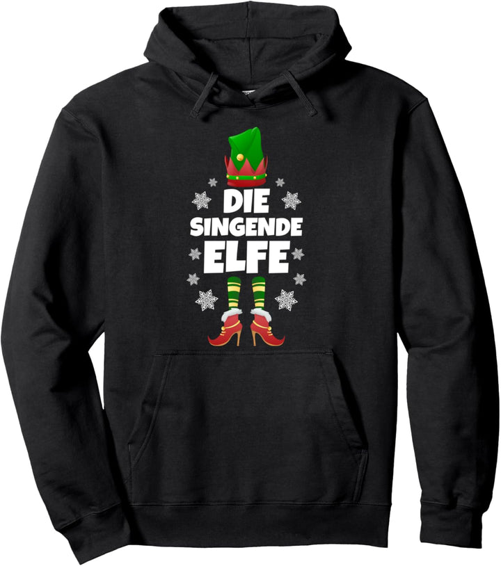 Singende Elfe Familien Outfit Weihnachten Weihnachtselfen Pullover Hoodie