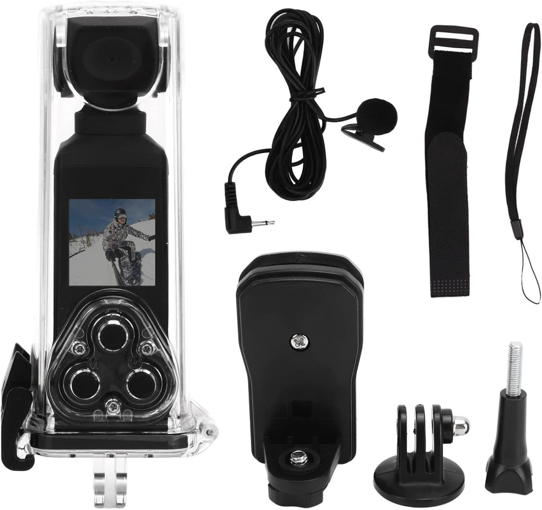 4K HD Camera mit WLAN, 30 M Wasserdichtes Gehäuse, Drehbarer Ständer, Kabelloses Audiogerät, Vielsei