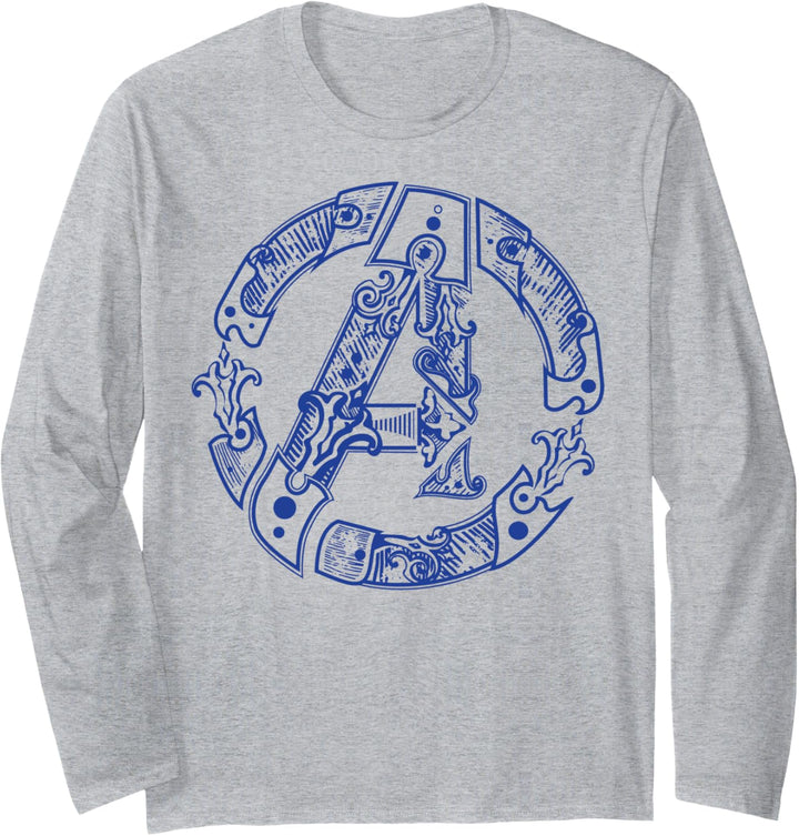 Marvel Avengers Steam Punk Chest Logo Langarmshirt