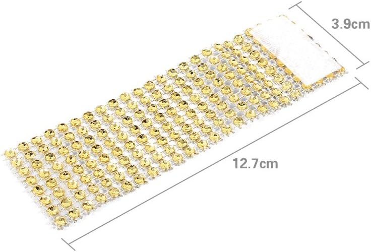 Yosoo 50/100 Silber/Gold Strass Serviette Ringe 8 Reihen Stuhl Schärpe Ring Diamant-Ineinander Greif