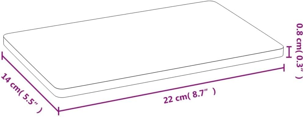 Mangloder Frühstücksbrettchen 6 Stk. Bambus 22 x 14 x 0,8 cm mit natürlichem Öl-Finish, für Frühstüc
