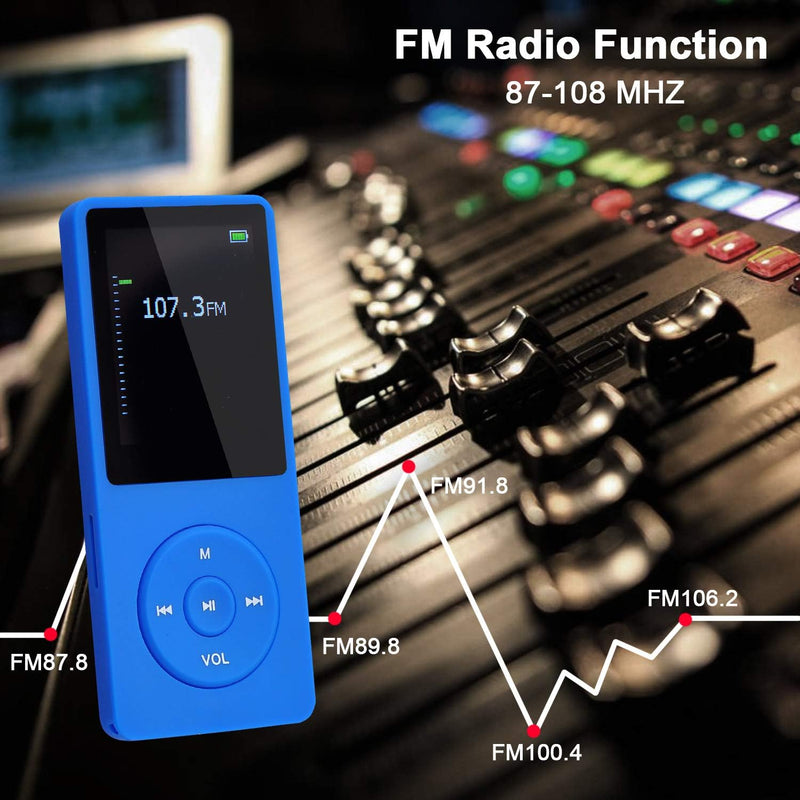 COVVY 8GB Tragbare MP3 Musik Player, Support bis zu 64GB SD Speicherkarte, Lossless Sound HiFi MP3 P
