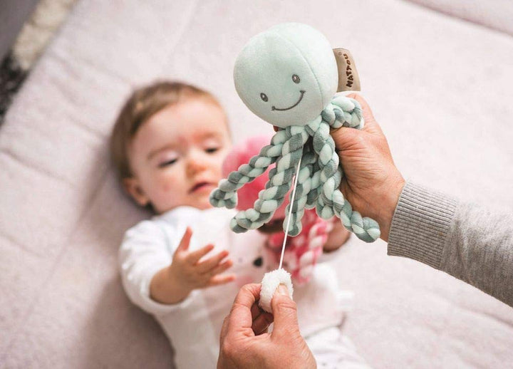 Nattou Spieluhr Oktopus, Wiegelied «La-Le-Lu», Für Neugeborene und Frühchen, 23 cm, Rosa, Rosa