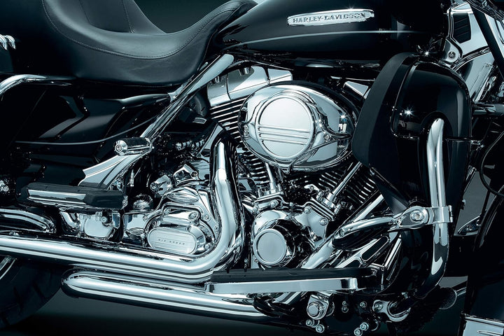 Kuryakyn 8694 Motorradzubehör: Hinterer Zylinderfussdeckel Accent für 2009-16 Harley-Davidson Motorr