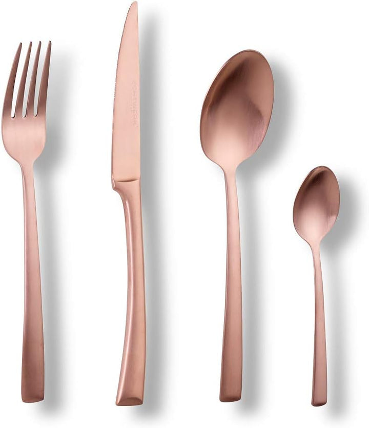 ECHTWERK Tafelbesteck Avelino, Bronze Edition, 42-teilig, Essbesteck für bis zu 6 Personen, Edelstah