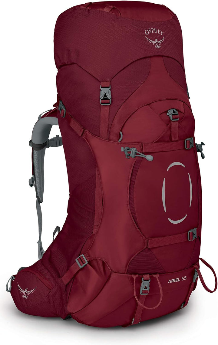 Osprey Ariel 55 Trekkingrucksack für Frauen Claret Red WM/L, Claret Red WM/L