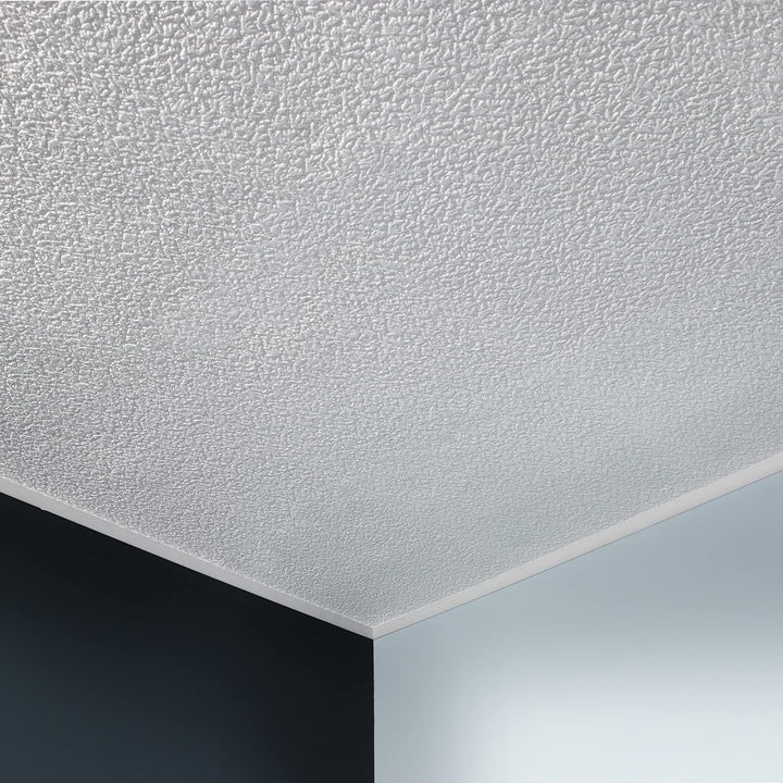 Decosa Deckenplatten PARIS - 40 Platten = 10 m2 - Edle Deckenpaneele weiss in Putz Optik - Dekor Pan