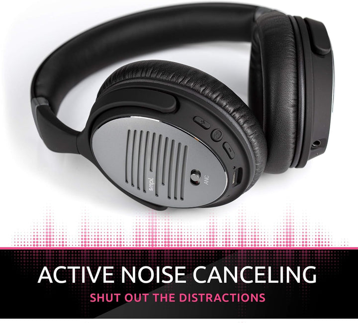 Smpl Noise Cancelling Kopfhörer - Bluetooth-Over-Ear-Kopfhörer, mit Mikrofon zum Anrufen, 16-Stunden