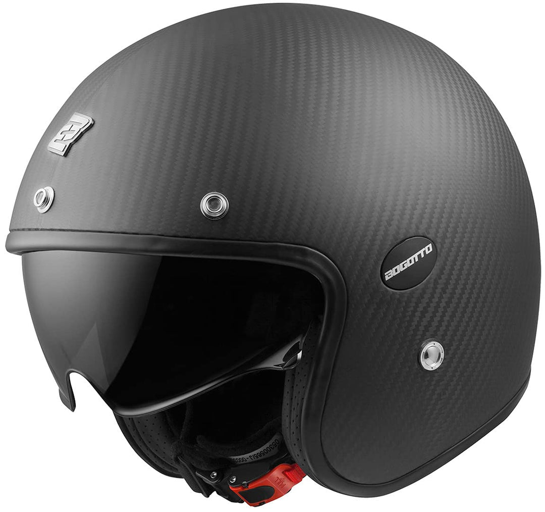 Bogotto V587 Carbon Jethelm (Carbon Matt,XS) XS Schwarz, XS Schwarz