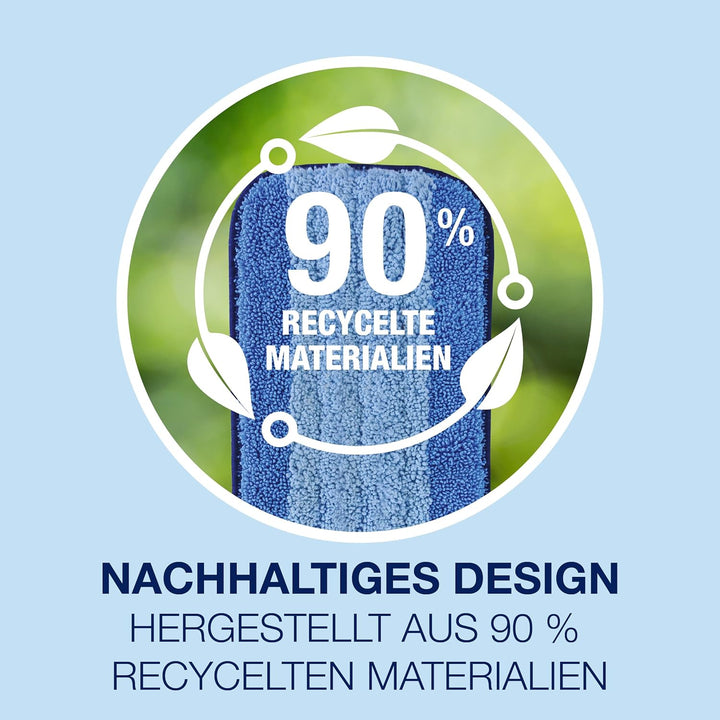 Bona Wischmopp Bezug Set mit 3 Wischbezügen, Mikrofaser Reinigungs-Pad mit Zwei-Zonen-Design für all