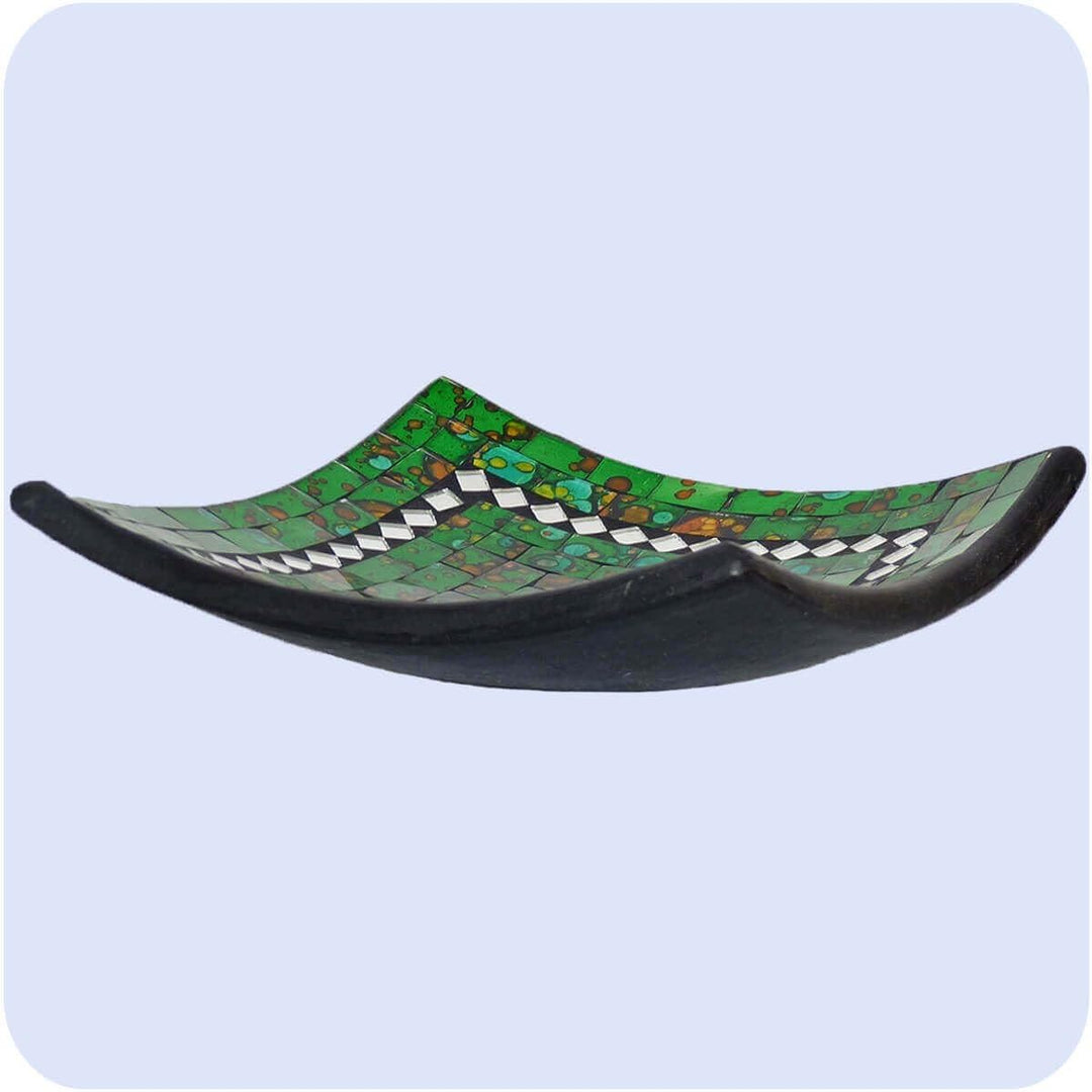 Simandra Mosaikschale Tonschale Glasschale Dekoschale Mosaik Kunsthandwerk Glassteine Deko Quadrat S