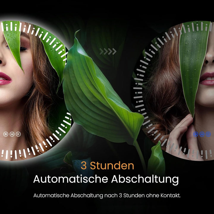 EMKE Badspiegel mit Beleuchtung Rund LED Spiegel 80 cm Runder Badspiegel mit Touchschalter, Dimmbar,