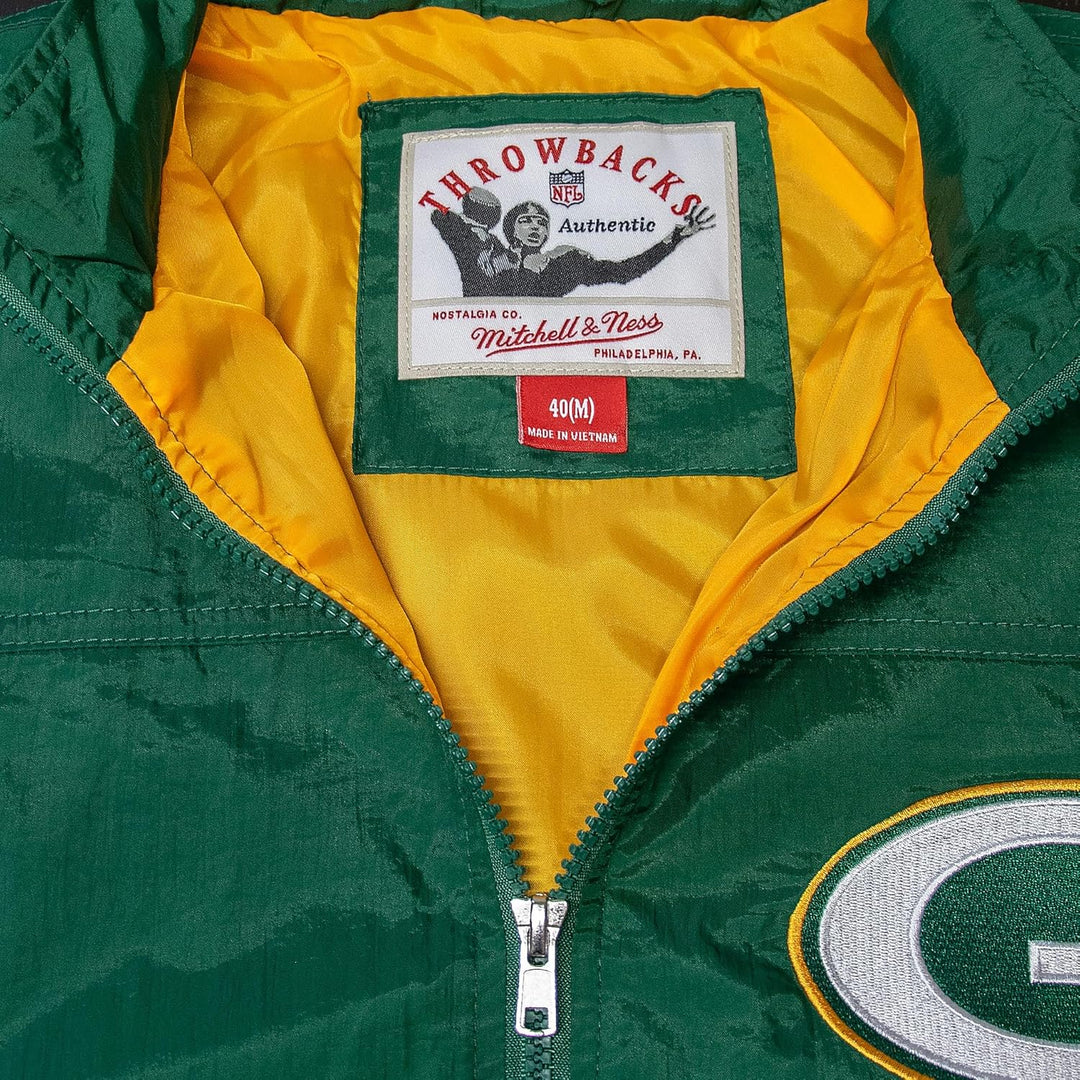 Mitchell &amp; Ness NFL Authentic Sideline Jacke L Green Bay Packers, Dunkelgrün, L Green Bay Packers, D
