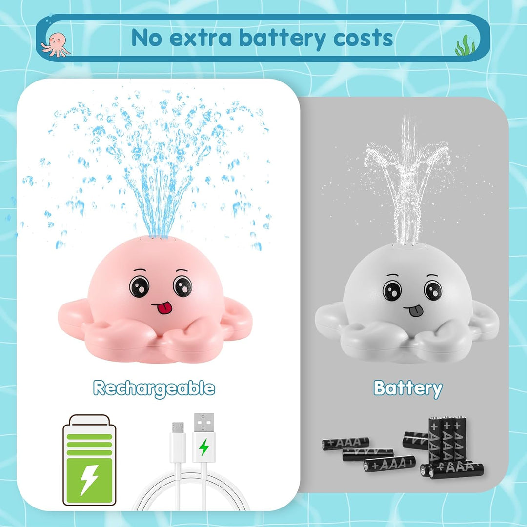 Gigilli Octopus Bath Badewannenspielzeug Baby Badespielzeug,Wiederaufladbares Oktopus Badewanne Spie