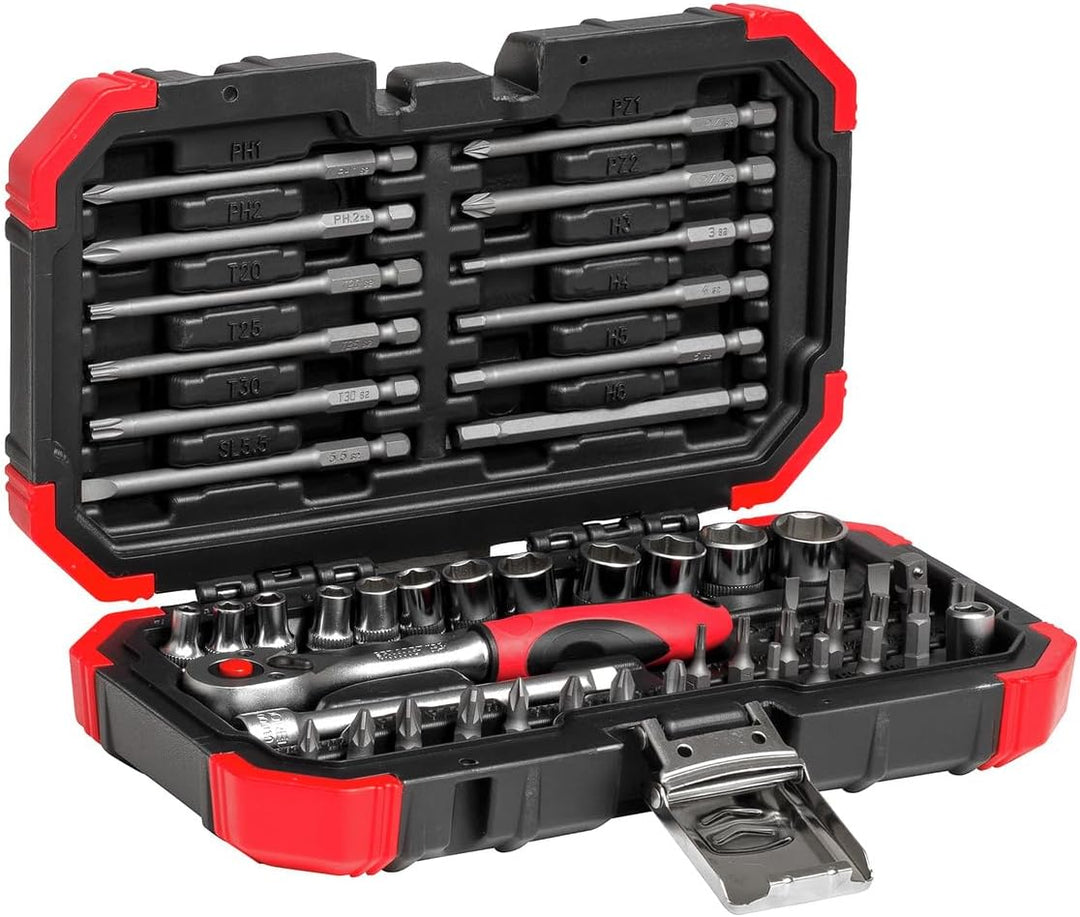 GEDORE red Bit-Satz 1/4 Zoll 51-teilig (PH, PZ, TX, IN, SL), inkl. Lang-Bits