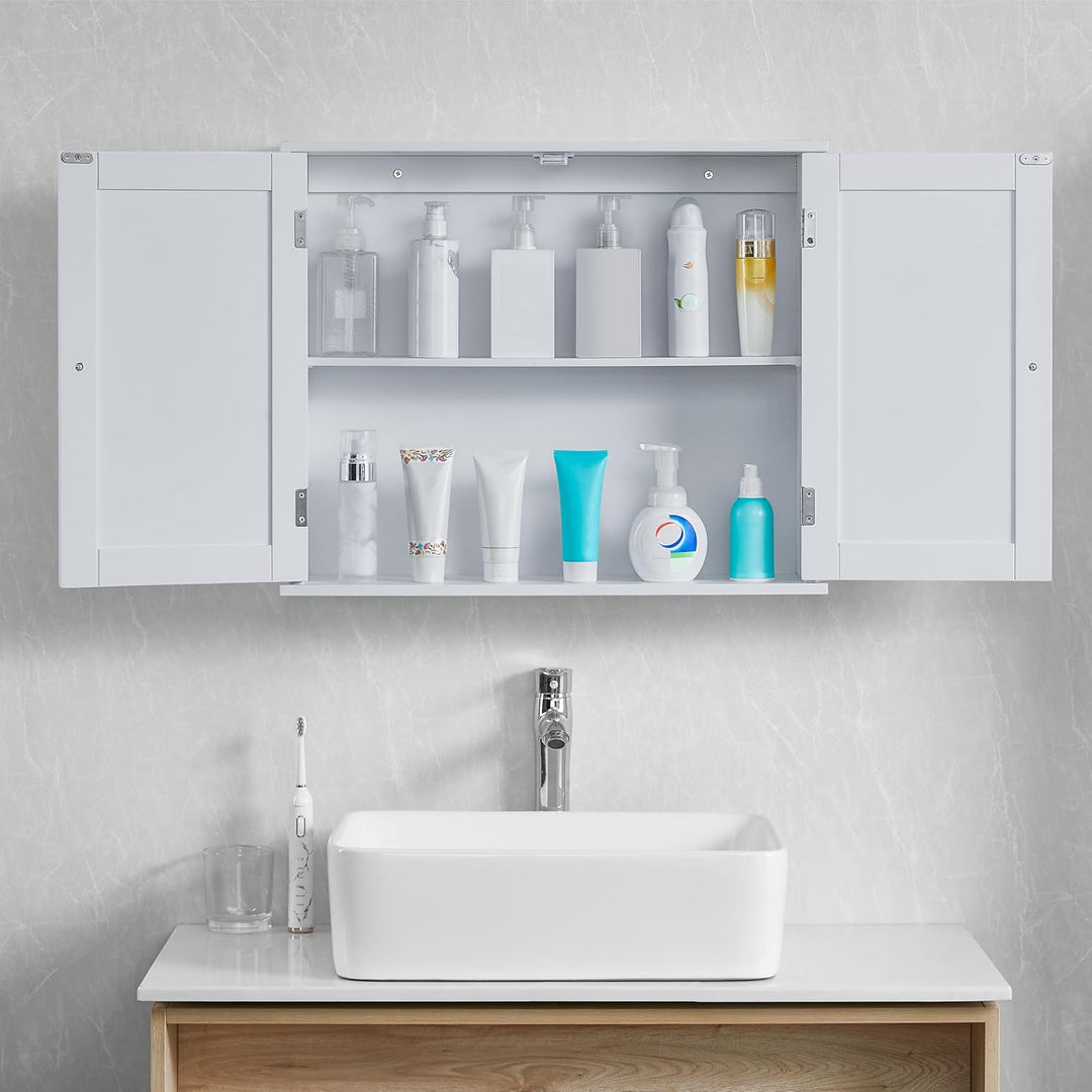 Vida Designs Badezimmerschrank mit 2 Türen, Wandmontage, mit Aufbewahrungsfach, weiss, 2 Türen