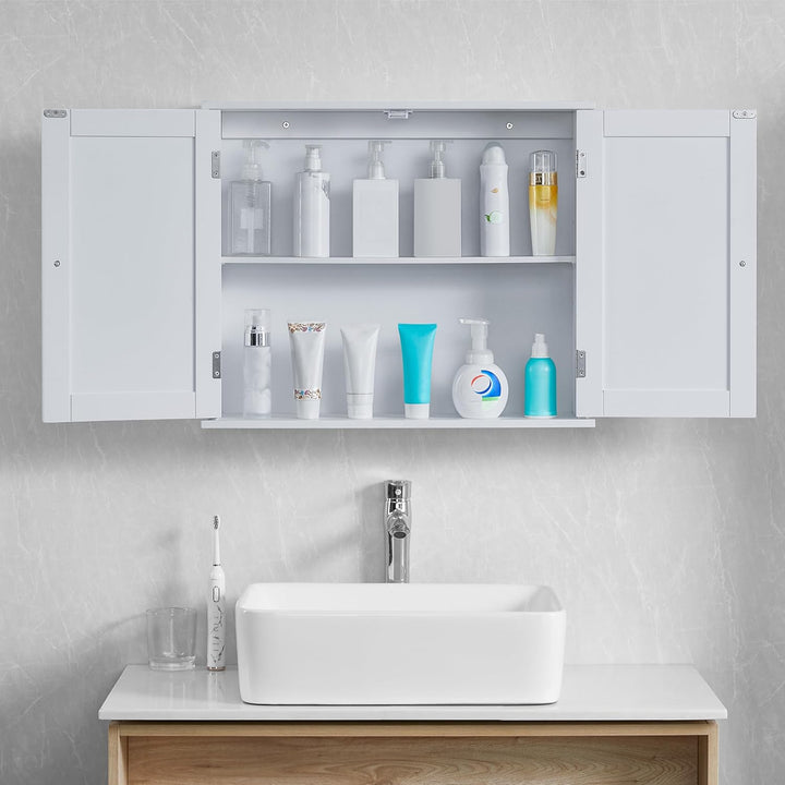 Vida Designs Badezimmerschrank mit 2 Türen, Wandmontage, mit Aufbewahrungsfach, weiss, 2 Türen