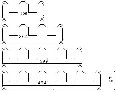 Wandhalterung passend für Einhell Akku 18V Li-Ion Power X-Change Wandhalter Akkuhalterung … (5 Akkus