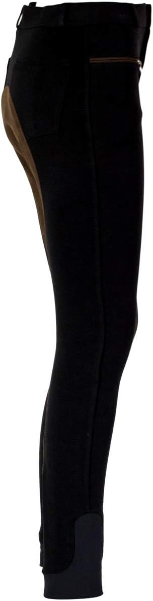 RL24 Damen Reithose Vollbesatz Flex BASICLINE 52 Schwarz/Dunkelbraun, 52 Schwarz/Dunkelbraun