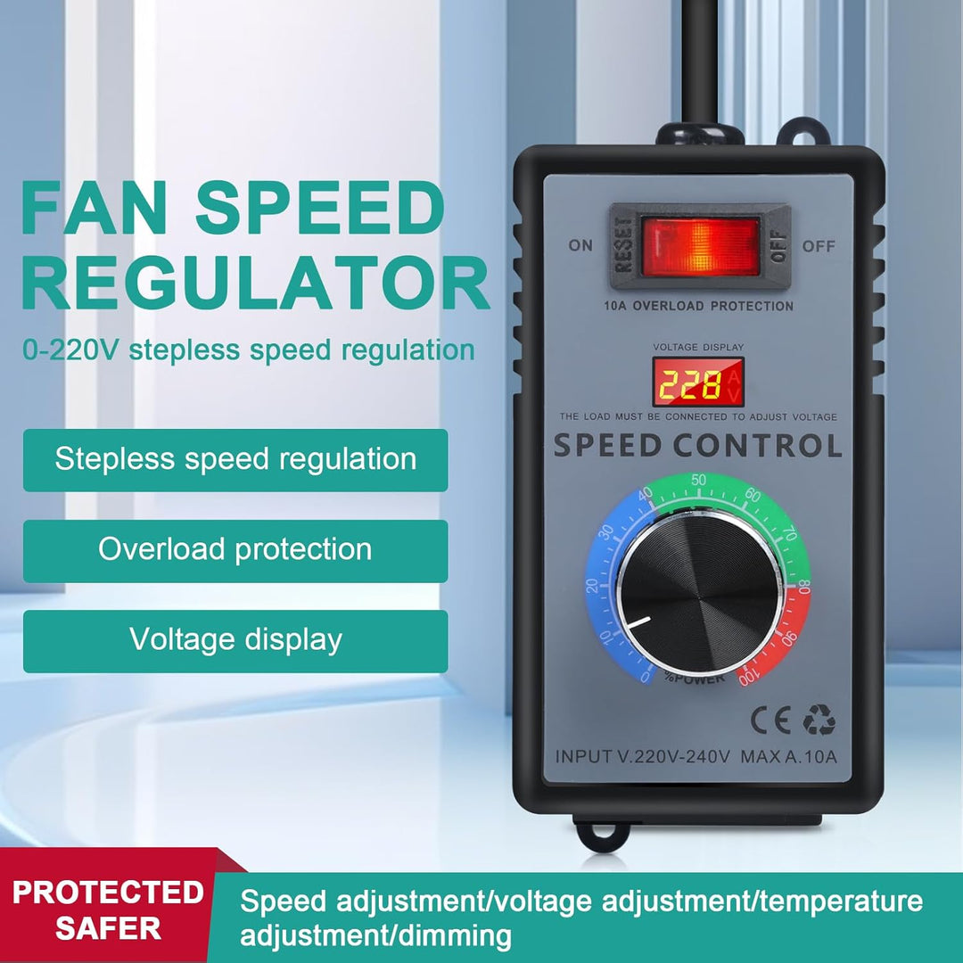 Ailao Drehzahlregler 230v Drehzahlregler Motor Verwendung für Winkelschleifer/Bläser/Handbohrer/Krei