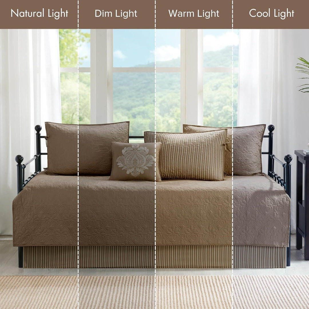 Madison Park Quebec Tagesbett Casual 75"x39" Quebec Khaki, Quebec Khaki