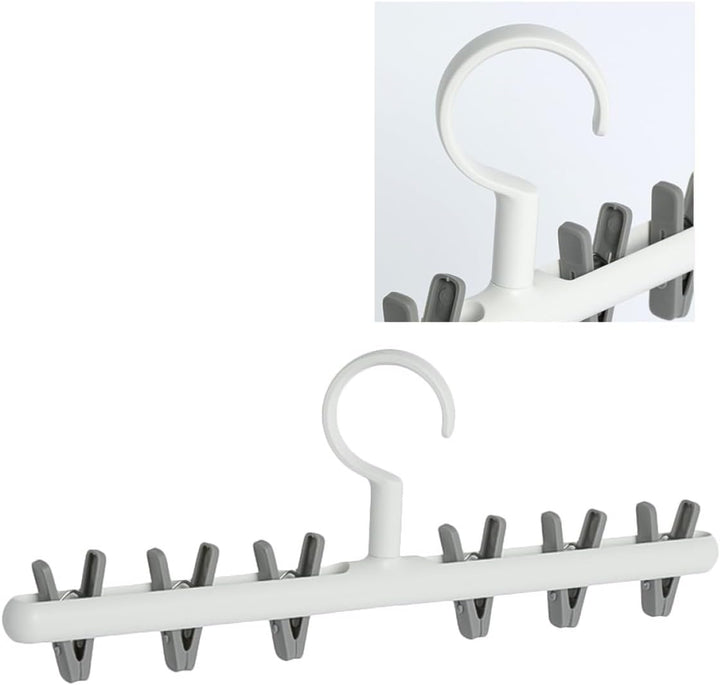 Angoily 2stücke Multifunktionaler Wäschebügel mit Clips Windgeschützt Drehbar Graues zum Trocknen vo