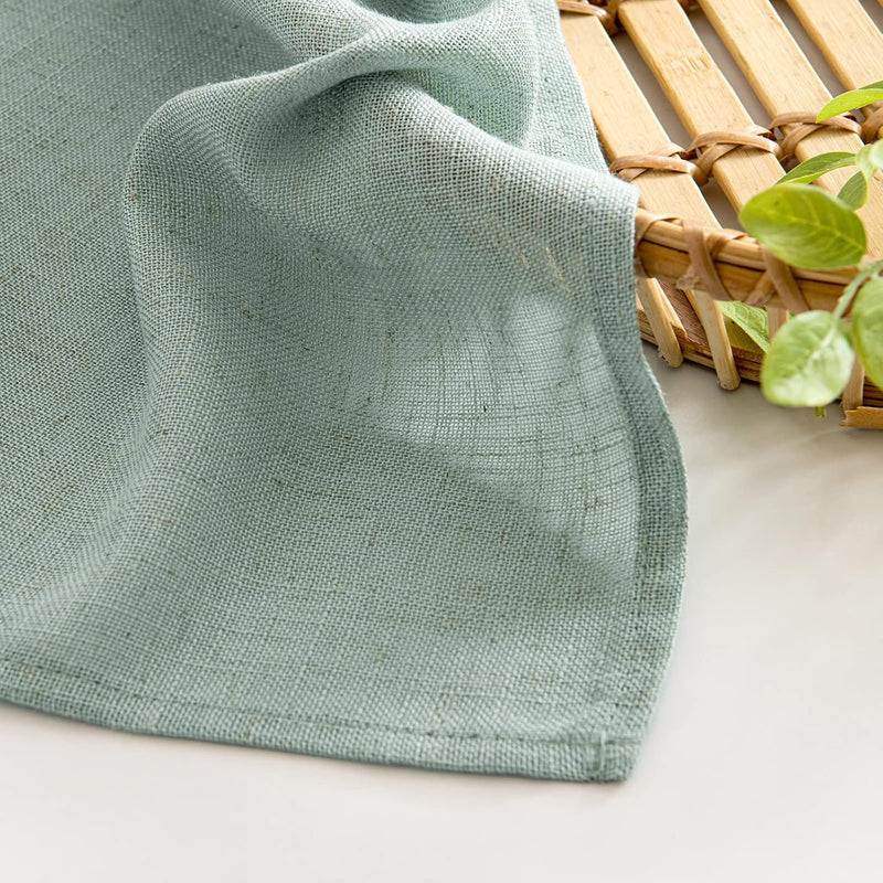 MIULEE Gardinen Vorhänge mit ösen Voile Vorhang Modern Leinenoptik Halbtransparent für Wohnzimmer Kü