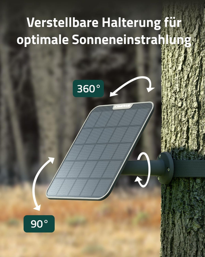 Solarpanel SP-10 für Wildkamera, Kompatibel Reolink Kameras, 6W Schnellladung für Nonstop-Stromverso