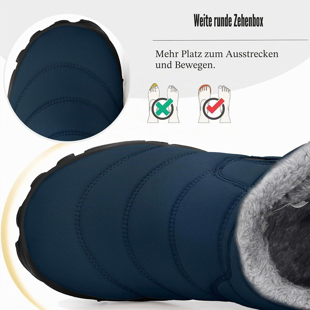 Barfussschuhe Herren Gefüttert Winterschuhe Damen Warm Winterstiefel Winter Schneestiefel 41 EU Dunk