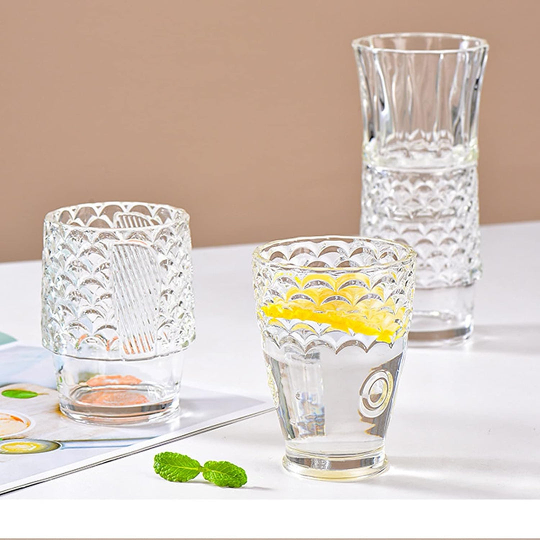 ZOEDT Koi-Fischform, stapelbare Trinkgläser, buntes Glas, 4er-Set, Galvanisierungsprozess, Exquisite