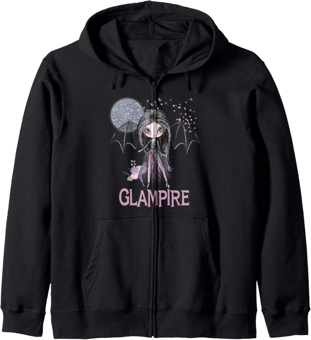 Pretty Halloween Vampir Glam Gothic Mädchen Fledermaus Glampire Kids Kapuzenjacke