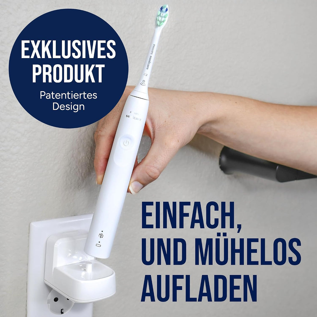 ProofVision Elektrisches Zahnbürsten-Wandladegerät für EU-Steckdose für Oral-B/Braun Modellen (ausse