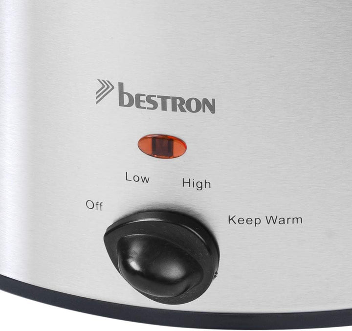 Bestron ASC350 Dampfgarer, Mit Keramikpfanne und Glasdeckel, 3,5 Liter, 180 Watt,