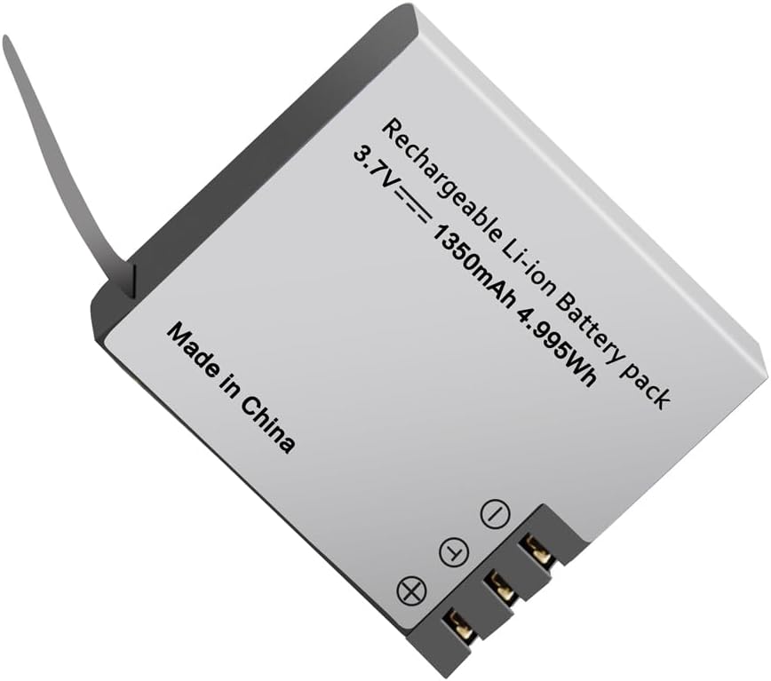 Action Cam Akku, 2 x 1350mAh Akkus für AKASO EK7000/Brave 4 Pro/V50X, COOAU, Dragon Touch, GOOKAM, S