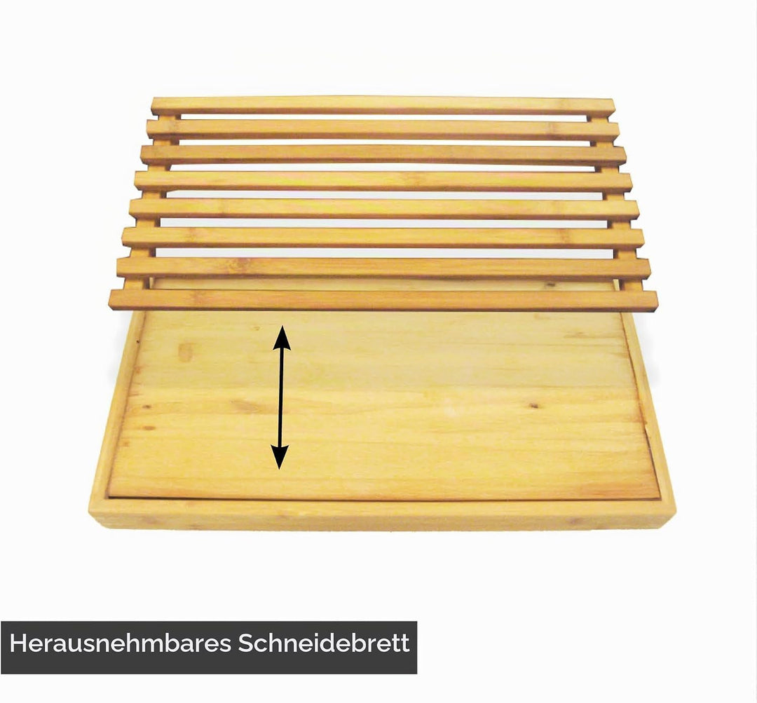 Point-Virgule Brotschneidebrett mit krümelrost, Schneidebrett mit Auffangschale, Schneidebrett Brot,