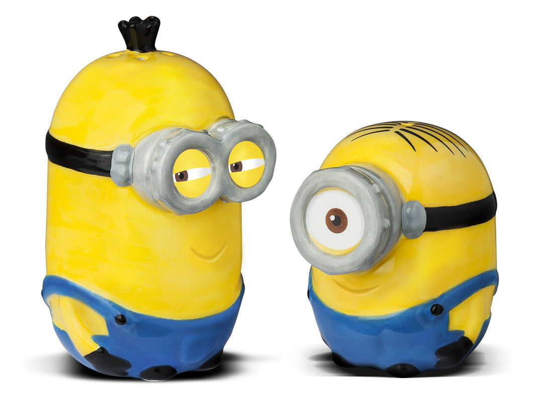 Joy Toy 90327 Minions Salz und Pfefferstreuer in Keramik als Set in Geschenkpackung 7,5 x 12,5 x 11
