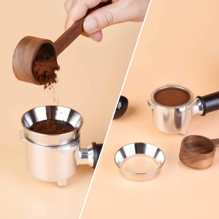 MATOW Espresso-Dosiertrichter aus Edelstahl, kompatibel mit 51 mm Siebträgern 51mm, 51mm
