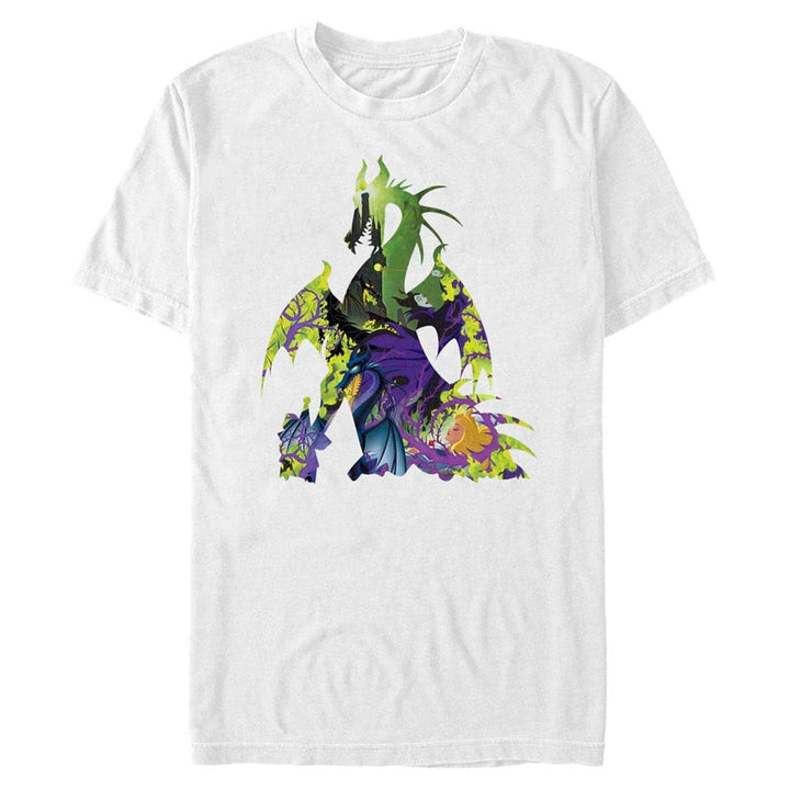 Disney Unisex Sleeping Beauty - Dragon Form Organic Short Sleeve T-Shirt T-Shirt XL Weiss, XL Wei&amp;