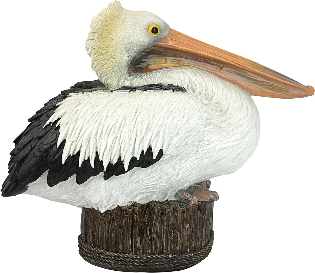 Design Toscano Pelikan auf Hafendock, Figur, Pelikan auf Hafendock