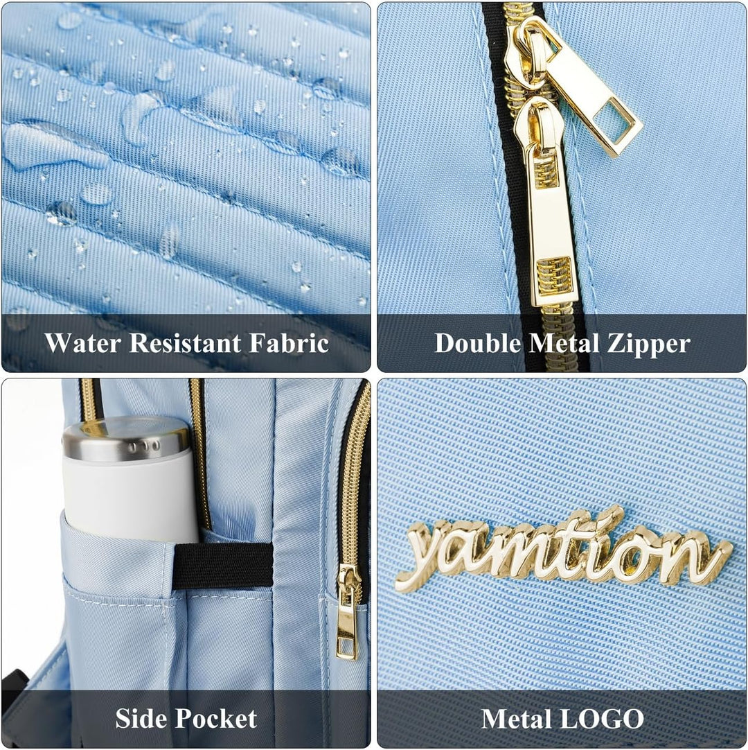 YAMTION Rucksack Damen,Schulrucksack Mädchen Teenager Schultasche Frauen 17.3 Zoll Laptop Rucksack m