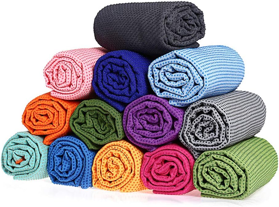 Mikrofaser Yogatuch Handtuch mit Antirutsch Noppen Yogamattenauflage Unterlage Towel Fitnesssporttuc
