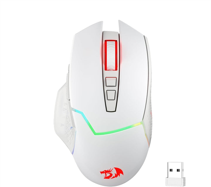 Redragon M690 PRO Kabellose Gaming-Maus, 8000 DPI kabelgebundene/kabellose Gamer-Maus mit Schnellfeu