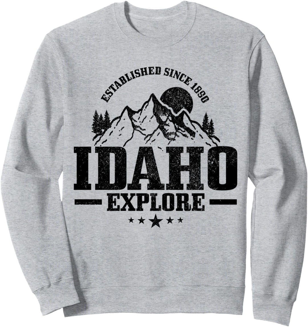 Idaho Est. 1890 Vintage Berge Outdoor USA Souvenir Sweatshirt