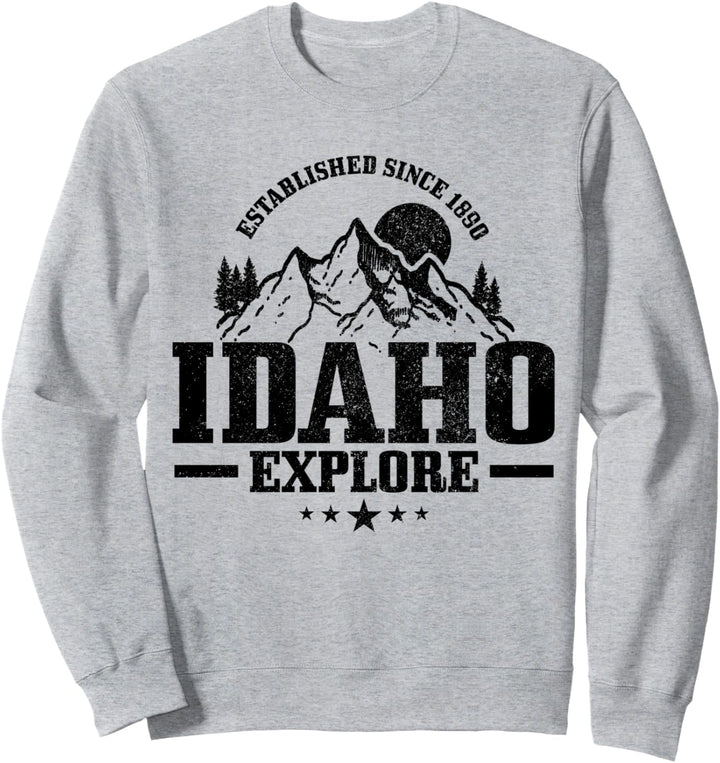 Idaho Est. 1890 Vintage Berge Outdoor USA Souvenir Sweatshirt