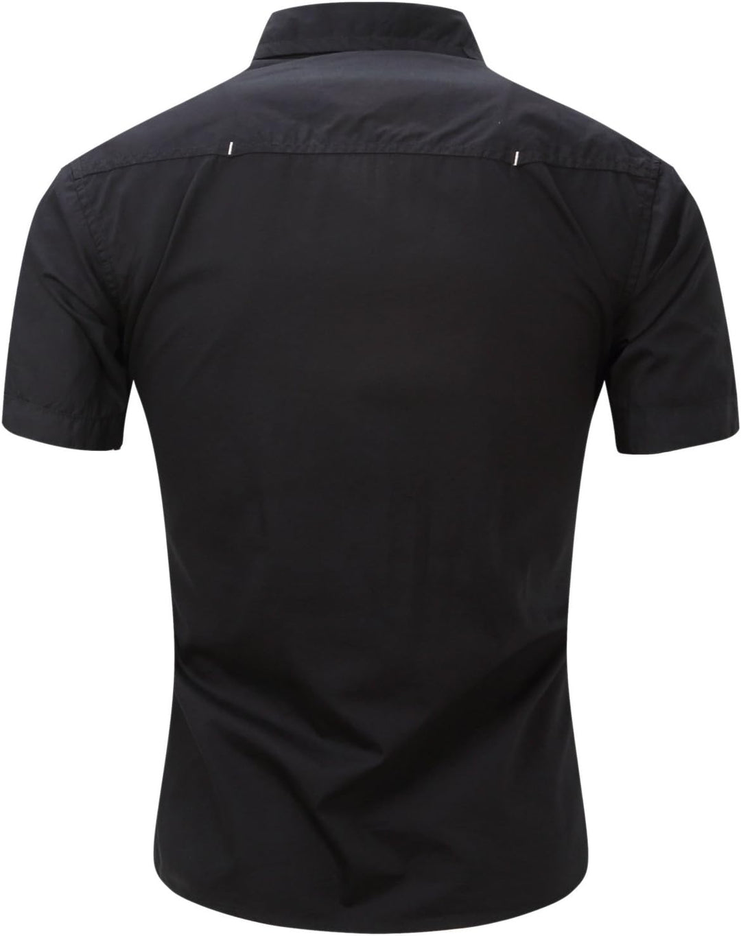 Iris Sprite Herren Hemd Kurzarm Baumwolle Outdoor Freizeithemd für Männer 3XL Schwarz, 3XL Schwarz