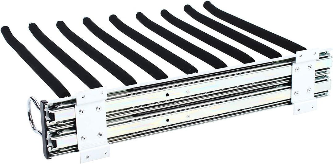 BJTDLLX Schrank Herausziehen Hosen-Rack Ausziehbar Hosenbügel Hose Kleiderbügel, 9 Schalhalter Kleid