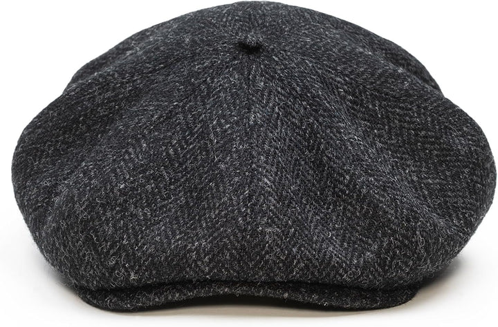 Sterkowski Peaky Style | Harris Tweed Schiebermütze für Herren | Warm Komfortabel Schirmmütze 54 Sch