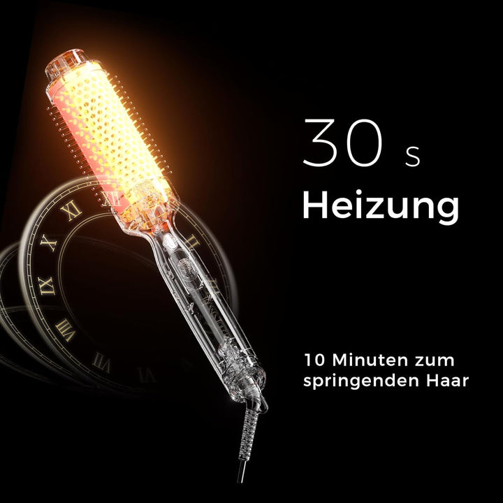 Thermobürste, 1.77 Inch Stylingbürsten Negativ-Ionen, Wärmebürste Rundbürste mit 2 Temperaturstufen,