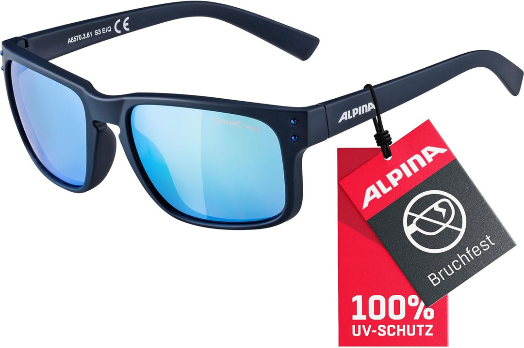 ALPINA KOSMIC - Verspiegelte und Bruchsichere Sonnenbrille Mit 100% UV-Schutz Für Erwachsene Einheit