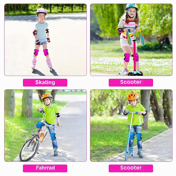 Knieschützer für Kinder Schutzausrüstungs-Set mit Knieschonern, Ellbogenschonern Handgelenkschützern